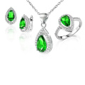 Mode 925 Sterling Silber Schmuck Set mit Edelstein